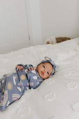 Copper Pearl, Baby Stretchy Soft Knit Headband Bow Hope