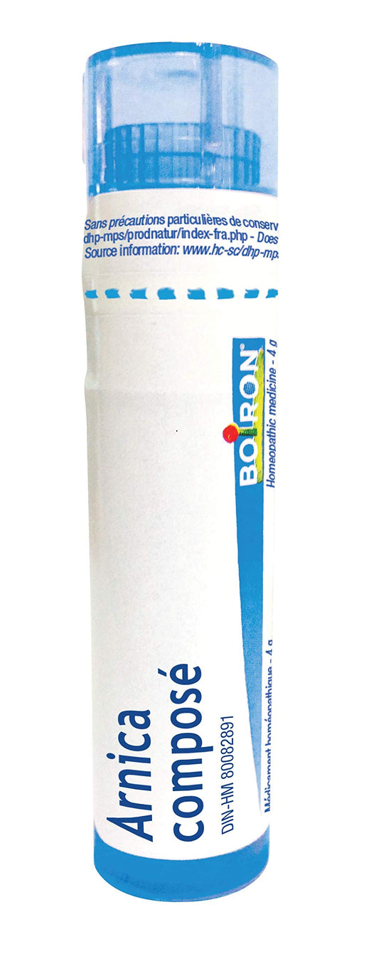 Arnica Composé Tube, 4grams, Homeopathic Medicine for Muscle and Joint Pain Relief, Swelling from injuries, Bruise & Brusing, from Natural Sourced Plants Including Arnica Montana