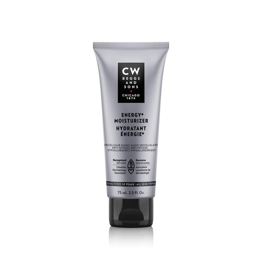 CW Beggs Energy+ Moisturizer for Men, Normal to Dry Skin, Face Cream, Hypoallergenic, Fragrance-Free, Paraben-Free, Alcohol-Free, Mineral Oil-Free, Cruelty-Free