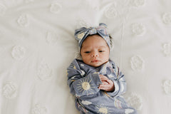 Copper Pearl, Baby Stretchy Soft Knit Headband Bow Hope