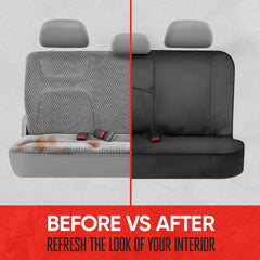 BDK Auto MTSC-268-BG: Waterproof Bench Rear Seat Protector, Beige Stitching