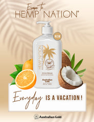 Australian Gold Hemp Nation Cocoa Dreams Tan Extender w/Derma Dark Bronzer 18oz