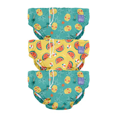 Bambino Mio, reusable swim diaper, tropical, large (1-2 years), 3 pack