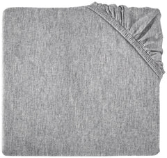 Amazon Basics Heather Cotton Jersey Fitted Baby Crib Sheet - Light Grey