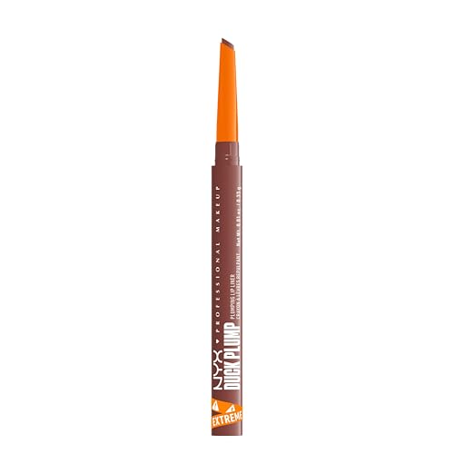 NYX Professional Makeup Duck Plump Plumping Lip Liner, With SPICY GINGER & CAPSICUM for Plumping Effect, Up To 10 HR Wear, Matte Finish, Vegan Formula, Shade: Nude Flip