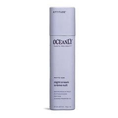 ATTITUDE Oceanly Night Cream Stick, Made in Canada, EWG Verified, Plastic-free, Plant and Mineral-Based Ingredients, Vegan and Cruelty-free Face Moisturizing Products, PHYTO AGE, Unscented, 30 grams