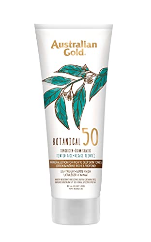 Australian Gold SPF 50 Botanical Tinted Face Mineral Sunscreen 3OZ