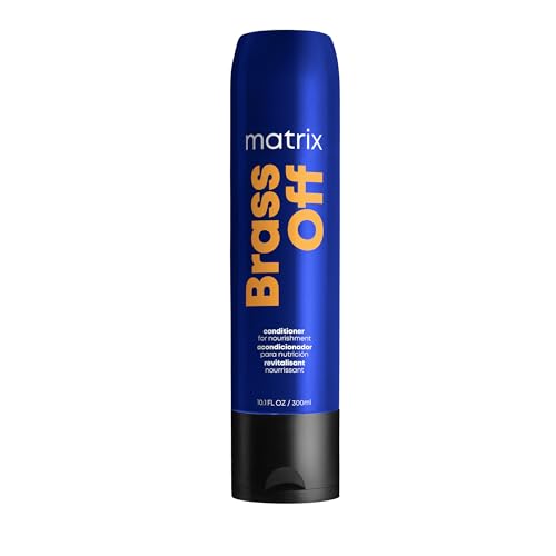 Matrix Total Results Brass Off Nourishing Conditioner, Moisturize and Tone Brassy Hair, For Color Treated & Bleached Hair, For Brunettes & Dark Blondes, Packaging May Vary