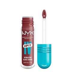 NYX Professional Makeup Lip IV Hydrating Gloss Stain, Lip Gloss, Infused with VITAMINS & COCONUT WATER, Up to 12HR Hydration, High Pigment, Wet Shine Finish, Shade: Hydra-Honey