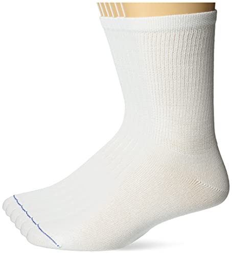 Dr. Scholl's Women's Diabetes & Circulator Socks-4 & 6 Pair Packs-Non-Binding Moisture Management, White - Crew (6 Pairs), 4-10