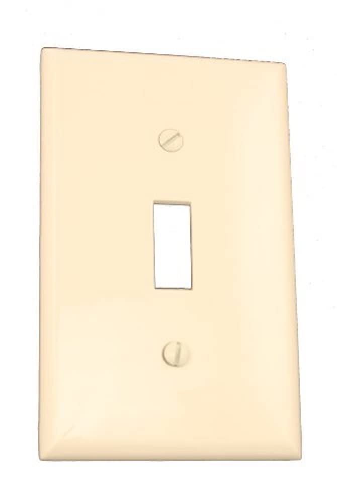 Leviton Toggle Wallplate, 1 Gang, 80701-T, Light Almond
