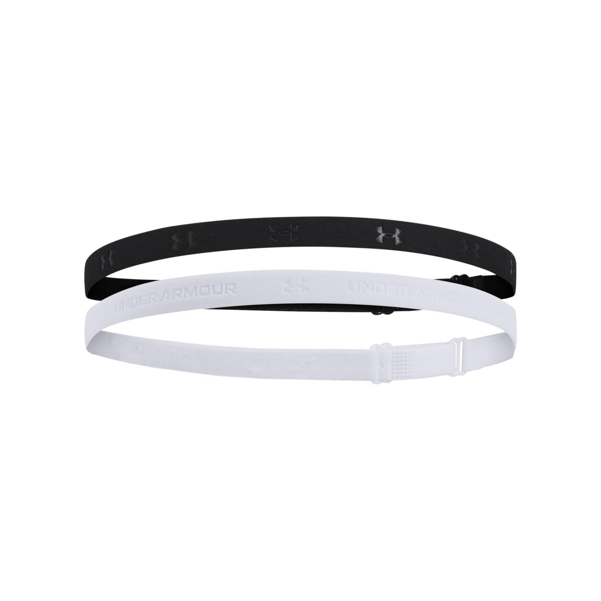 Under Armour Women's Adjustable Mini Headbands, (001) Black / / Mod Gray, One Size Fits Most