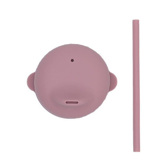 WE MIGHT BE TINY Sippie Lid and Mini Straw - Dusty Rose