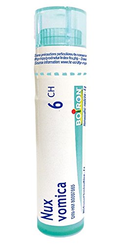 Boiron Nux vomica (colubrina) 6ch,Homeopathic medicine. Each tube contains 4 g (approximately 80 pellets)