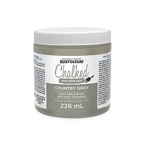 Chalked Ultra Matte Paint Multi-Surface DIY Paint for Cabinets, Furniture, Crafts in Country Grey, 236 mL