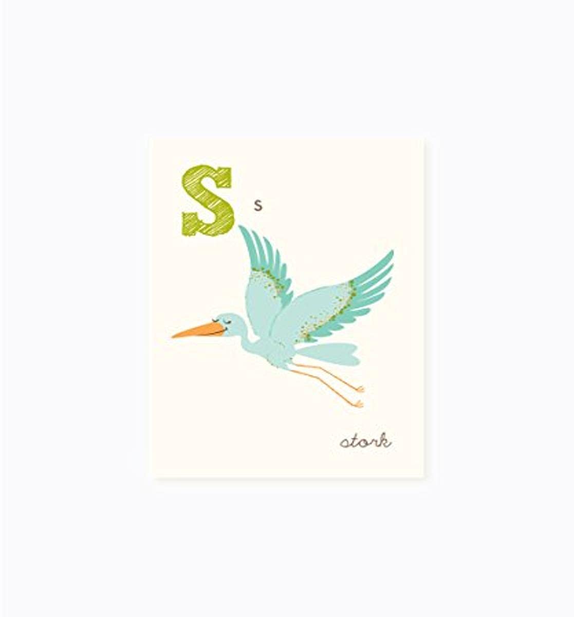 Sea Urchin Studio ABC Wall Art for Kids, S/Stork