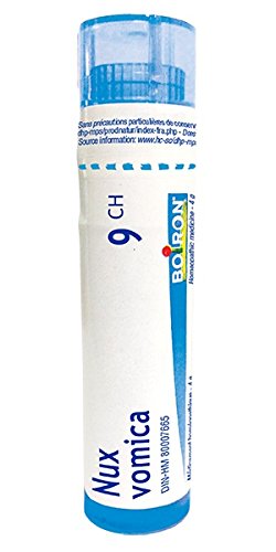 Boiron Nux vomica (Colubrina) 9ch,Homeopathic medicine. Each tube contains 4 g (approximately 80 pellets)