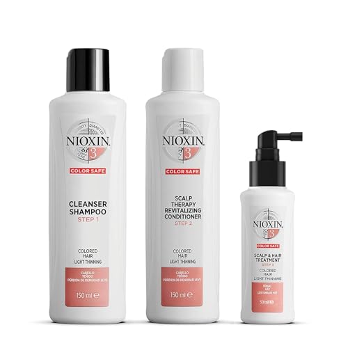 Nioxin Scalp + Hair Thickening System 3 - Hair Thickening System for Colored Or Dry Damaged Hair with Light Thinning, Trial Size (Packaging May Vary)
