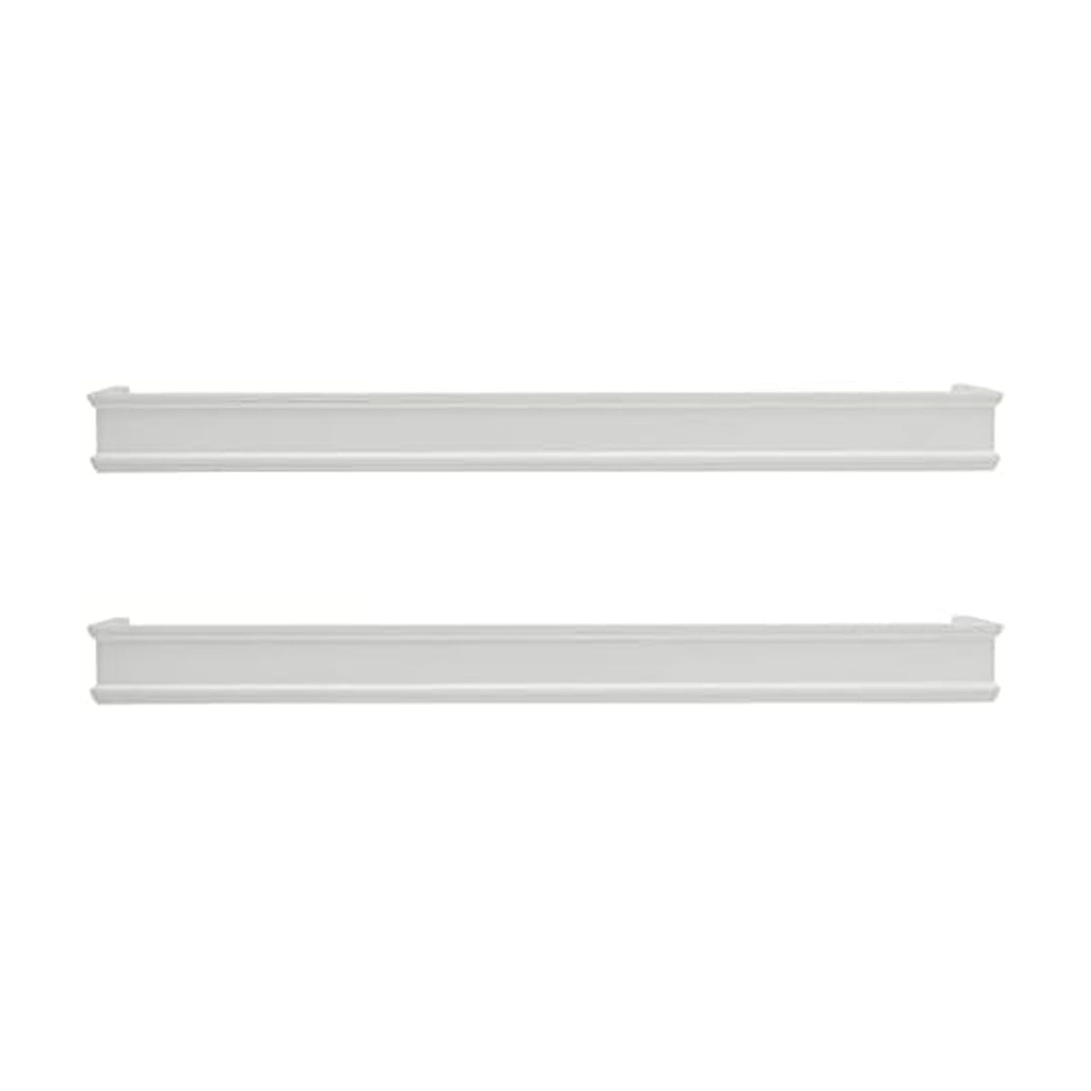 MELANNCO Modern Traditional Floating Wall Shelves for Bedroom, Living Room, Nursery, Office, Set of 2, 20 Inch, White Finish