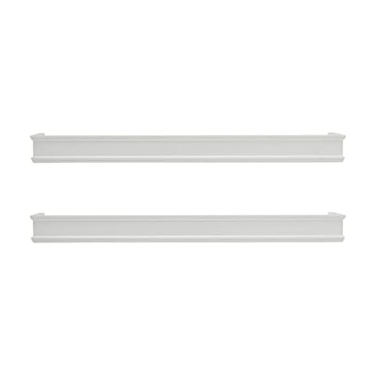 MELANNCO Modern Traditional Floating Wall Shelves for Bedroom, Living Room, Nursery, Office, Set of 2, 20 Inch, White Finish