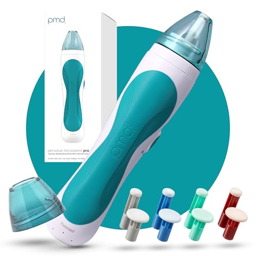 PMD Personal Microderm Pro - At-Home Microdermabrasion Machine with Kit for Face & Body - Exfoliating Crystals and Vacuum Suction for Fresh and Radiant Skin - High & Low Speed Options