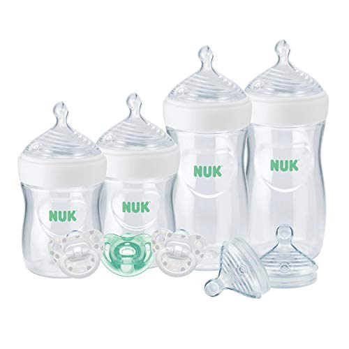 NUK Simply Natural Baby Bottle Gift Set - 4 Baby Bottles, 3 Pacifiers and 2 Extra Nipples