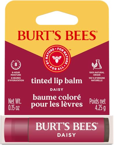 Burt's Bees 100% Natural Origin Moisturizing Tinted Lip Balm, Daisy with Shea Butter, Mother's Day Gift