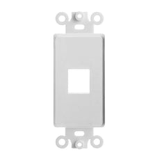 Cmple – 1 Port Decora Wall Plate 1-Gang Keystone Decora Insert, Jack Single Gang Decora Wall Plate