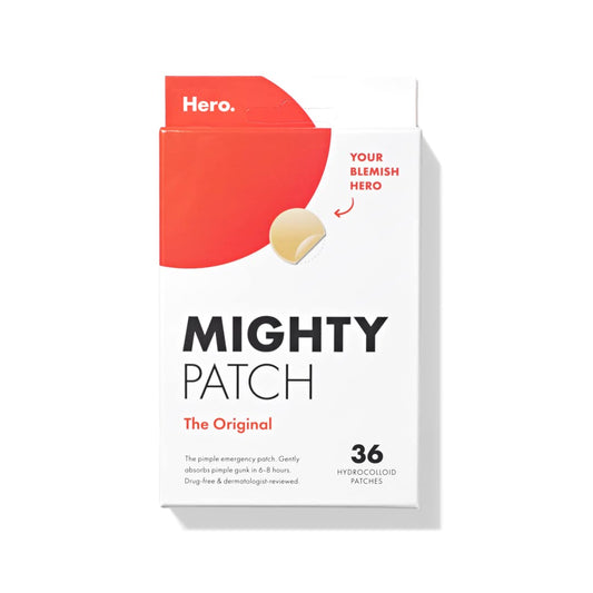 Mighty Patch Original from Hero Cosmetics - Hydrocolloid Acne Pimple Patch for Zits and Blemishes, Spot Treatment Stickers for Face and Skin, Vegan and Cruelty Free (36 Count)