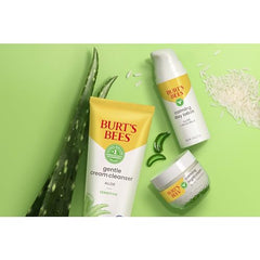 Burt's Bees Sensitive Hydrating Night Face Cream Face Moisturizer for Sensitive Skin with Aloe and Rice Milk, 98.9% Natural Origin, Developed with Dermatologists, 50g