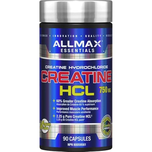 ALLMAX Essentials Creatine HCL, 750 mg, 90 Capsules