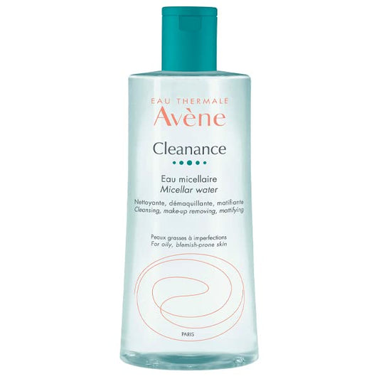 Eau Thermal Avène Cleanance Micellar water, Face and Eyes cleanser, Combination to oily, Blemish- or Acne-prone skin, bottle, 400 ml