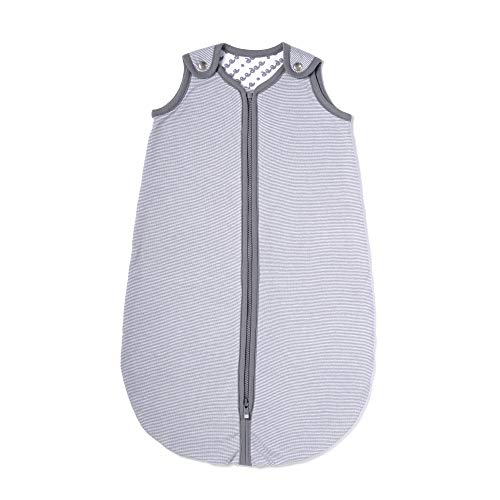 baby deedee Wearable Blanket Baby and Newborn, Baby Sleeping Bag, Sleeping Sack, Sleep Nest Lite, Gray Stripes, Small (0-6 Months)