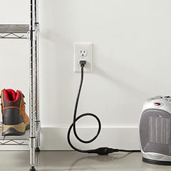 Amazon Basics 3-Foot Extension Cord -13 Amps, 125V - 2-Pack, Black