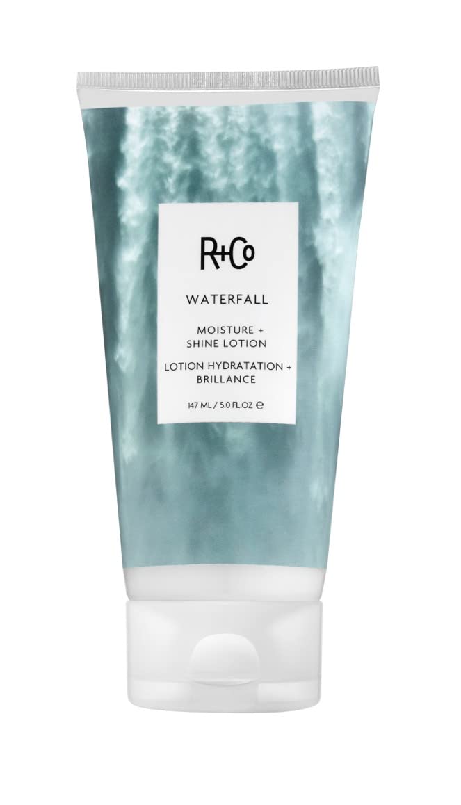 R+Co Waterfall Hair Lotion | Hair Moisturizer for Fine to Medium & Extra-Long Hair | Softens, Adds Shine & Hydrates | 5 Fl Oz