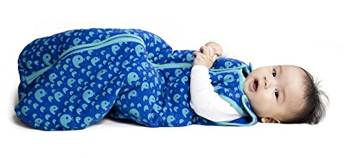 baby deedee Sleep Nest Baby Sleeping Bag, Playful Whales, Medium (6-18-Month)