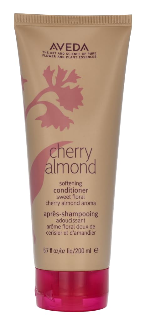 Aveda Cherry Almond Softening Conditioner | for Normal to Dry Hair | 98% Naturally Derived* | with Coconut Oil & Shea Butter | Silicone Free | Iconic Aroma of Tonka, Orange, Ylang Ylang, 200ml