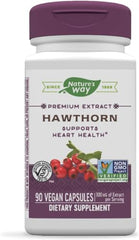 Nature's Way Premium Hawthorn Extract Capsules - Cardiovascular Health Support, Used in Herbal Medicine, 90 Vegetarian Capsules