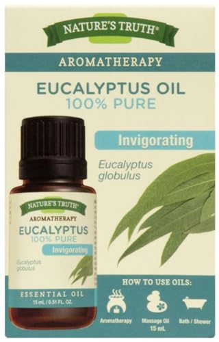 Nature’s Truth Eucalyptus Essential Oil 15 ml – 100% Pure & Natural, Plant-Based, Aromatherapy, Diffuser, Massage & Bath Use
