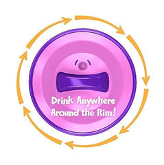 Playtex Baby Stage 2 Spoutless 360 Drinking Cups, Ages 1+, Leakproof, Spill Proof - Pink & Purple, 10 Oz, 2 Count