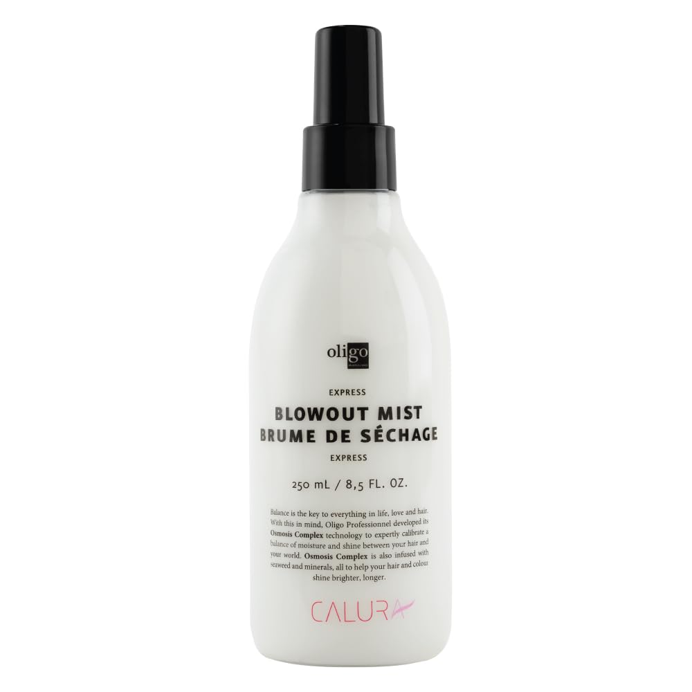 Oligo Professionnel Calura Express Blowout Mist | Heat Protectant for Hair with Osmosis Complex Technology | Mineral Infused Heat Protectant Spray | Sulfate Free Blow Dry Protectant, 250mL