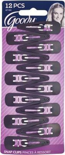 Goody Metal Contour Hair Snap Clips - 12 Count, Assorted Colors - Just Snap Into Place - Suitable for All Hair Types - Pain-Free Hair Accessories for Women and Girls - All Day Comfort