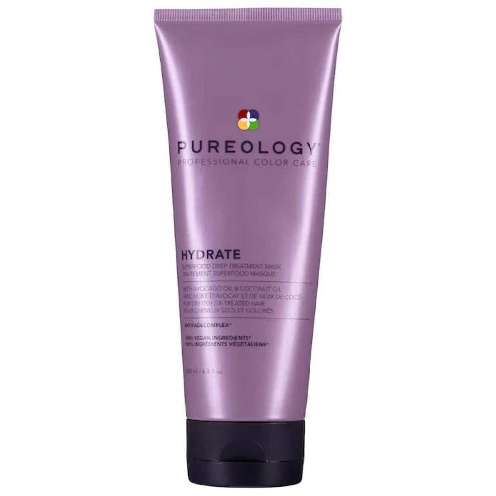 Pureology Hair Mask, Superfood Deep Treatment, Nourishes, Softens Dry Colour-Treated Hair, Sulfate-Free, Vegan, 200ml