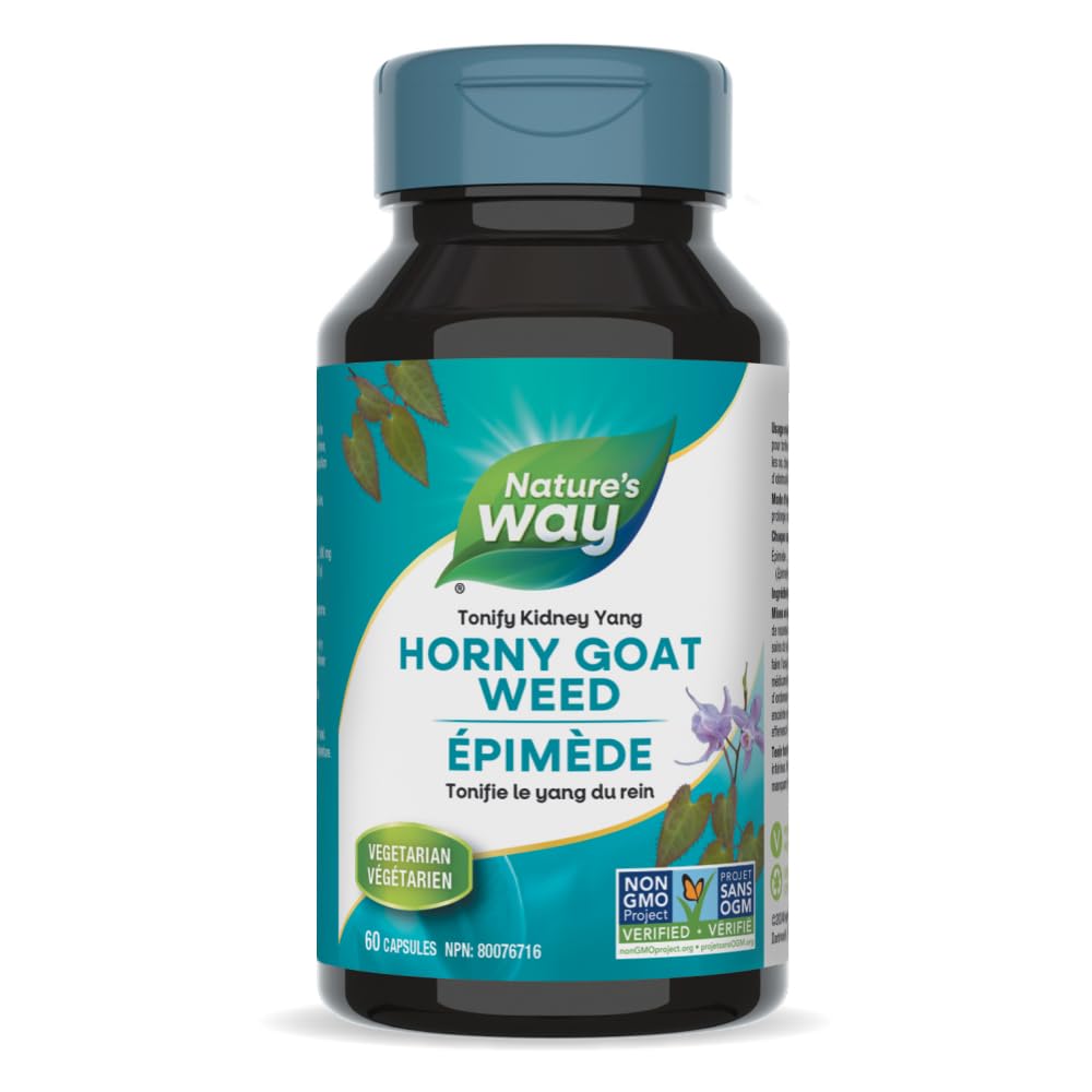 Nature’s Way Horny Goat Weed – Used in Traditional Chinese Medicine to Tonify Kidney Yang, Strengthen Sinew & Bone – Vegetarian, Non-GMO – 60 Capsules