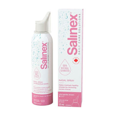 Salinex Ultra Gentle Stream Nasal Spray, 100% Natural Seawater, Daily Nasal Care, Sterile, Preservative-Free, Non-Medicated, Non-Habit Forming, Nasal and Allergy congestion relief, 125 mL