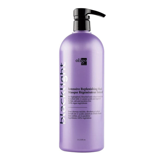 Oligo Professionnel Blacklight Intensive Replenishing Hair Mask for Dry Damaged Hair and Growth with 11 Amino Acids | Damaged Hair Treatment Mask | Sulfate Free Hair Mask, 1L