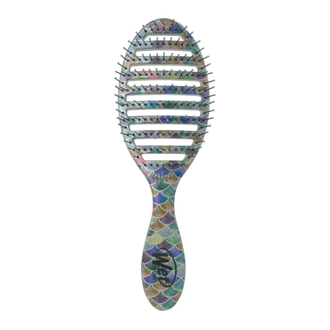 Wet Brush Speed Dry Hair Brush, Mermaid Tail - Vented Design and Ultra Soft HeatFlex Bristles Are Blow Dry Safe With Ergonomic Handle Manages Tangle and Uncontrollable Hair - Pain-Free
