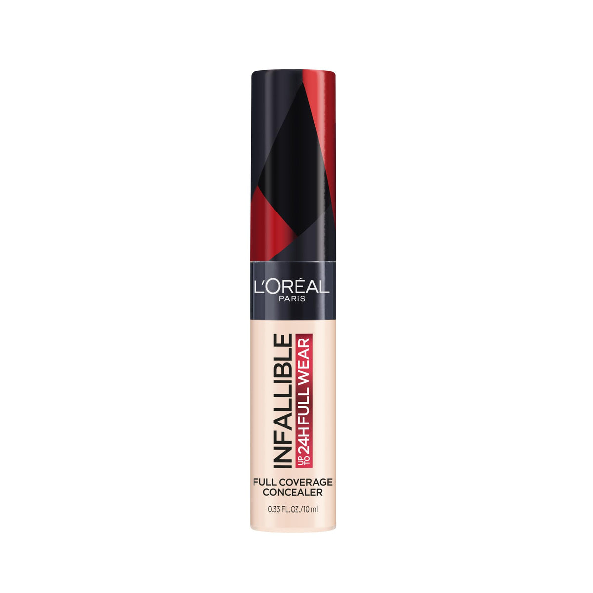 L’Oréal Paris Concealer Infallible Full Wear, One-Swipe Complete Coverage, Matte Finish, Longwear Up to 24hr - Porcelain, 10 mL