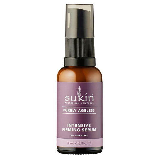 Sukin - Purely Ageless Intensive Firming Serum - Gel Face Cream for Brightening/Toning Skincare, Intense Moisturizer with Ribose, Acacia Gum, Rosehip Oil for All Skin Types, 30 mL