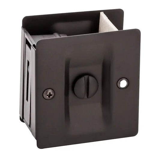 Weiser Venetian Bronze Square Privacy Pocket Door Lock for Bedroom and Bathroom Doors, Sliding Door Lock/Slide Door Lock, Door Lock for Bedroom, Bathroom Door Lock, Traditional Home Décor